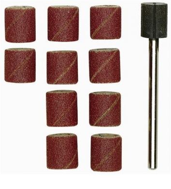 Set de 10 lijas cilíndricas + vástago g. 150
