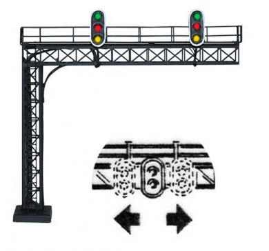 Puente de 2 semáforos Leds Aneste