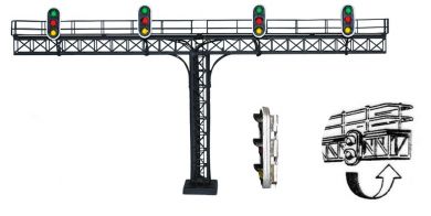 Puente de 4 semáforos Leds Aneste