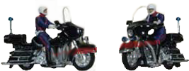 Moto Harley escolta circulando