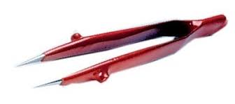 Pinza fina con mando de goma