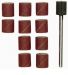 Set de 10 lijas cilíndricas + vástago g. 150
