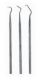 Set 3 curetas acero inox.